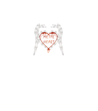 Metal Heart minta fekete pólón