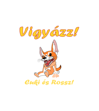 Cuki és Rossz minta homokszín pólón