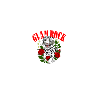 Glam Rock Tiger minta királykék pólón