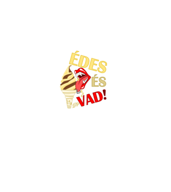 Édes ésVad Fagyi minta fekete pólón