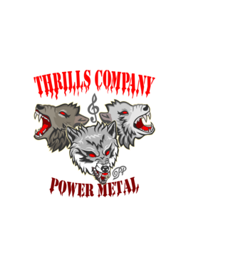 Power Metal Farkasok minta fekete pólón