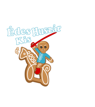Édes Mézi Huszár minta fekete pólón