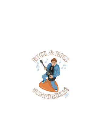 Rock & Roll Mindörökké minta fekete pólón