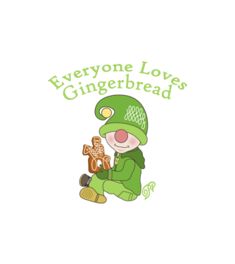 Everyone Loves Gingerbread minta homokszín pólón