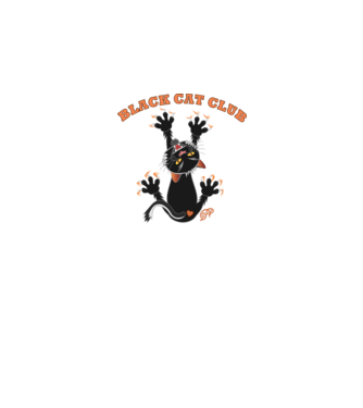 Black Cat Club minta fehér pólón