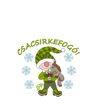 Csacsirkefogó Manó minta királykék pólón