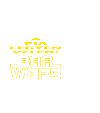Bar Wars a Pia legyen veledB minta fekete pólón