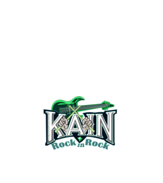 Kain Két hangszeres Zöld minta fehér pólón