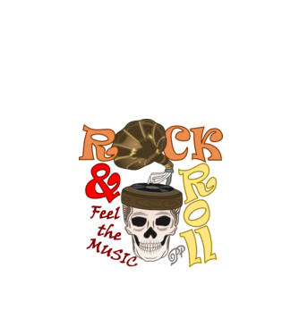Rock Gramofon minta fekete pólón