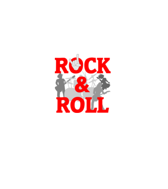 Rock & Roll Zenekarral A minta fekete pólón