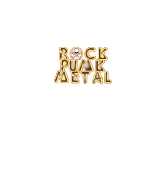 Rock Punk Metal minta fekete pólón