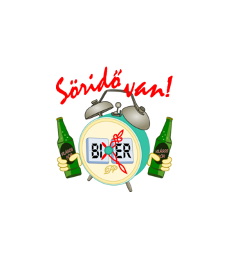 Söridő Óra minta fehér pólón
