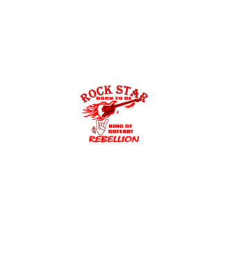Született Rock Sztár minta farmerkék pólón