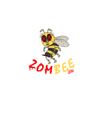 ZomBEE minta fehér pólón