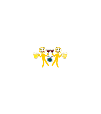 Fertőzzön a jókedvem A minta fehér pólón