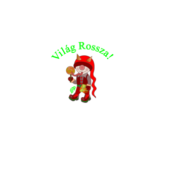 Világ Rossza minta fekete pólón
