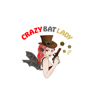 Crazy Bat Girl minta fehér pólón