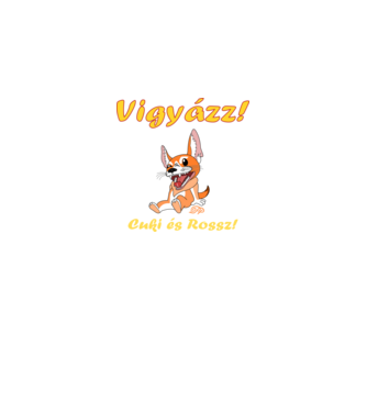 Cuki és Rossz minta királykék pólón