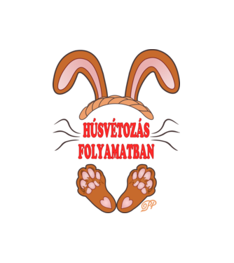 Húsvétozós Nyuszi minta fehér pólón