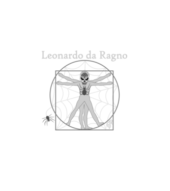 Leonardo Pók Anatómia minta fekete pólón