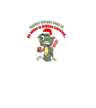 Grincs Szeretet minta fehér pólón