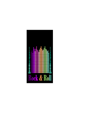 Rock and roll equalizer Telefontok minta világos rózsaszín pólón