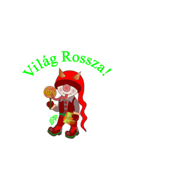 Világ Rossza minta fekete pólón