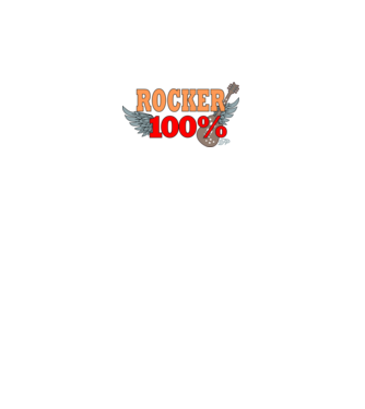 Száz Százalék Rocker Gitáros minta fekete pólón