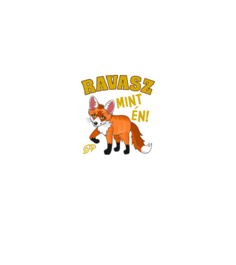 Ravasz mint én minta sötétkék pólón
