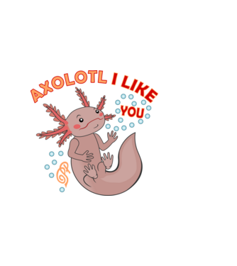 Kedvelt Axolotl minta világos rózsaszín pólón