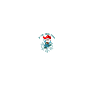 Gnome Hoggy Christmas minta szürke pólón