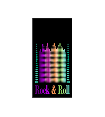 Rock and roll equalizer Telefontok minta fehér pólón
