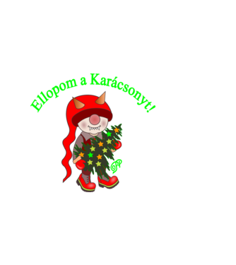 Ellopom a Karácsonyt minta sötétkék pólón