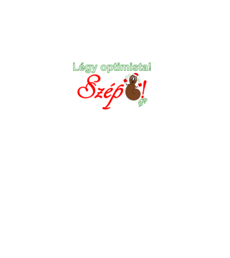 Légy Optimista Téli minta fekete pólón