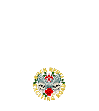 Rock Lázadó minta sötétkék pólón