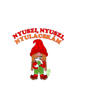 Nyulacskám minta sötétszürke pólón