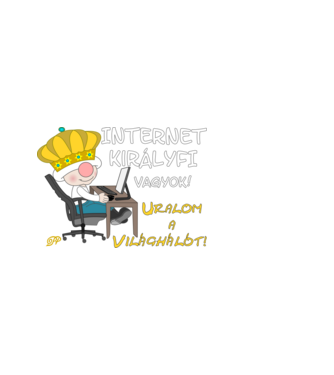 Internet Királyfi Manó Vagyok minta sötétkék pólón