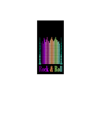 Rock and roll equalizer Telefontok minta fehér pólón