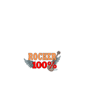 Száz Százalék Rocker Gitáros minta fehér pólón