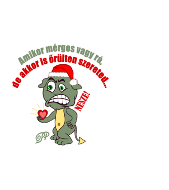 Grincs Szeretet minta fekete pólón