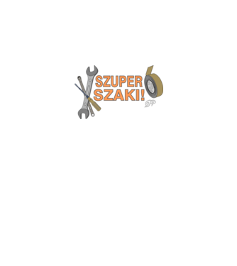 Szuper Szaki minta fehér pólón