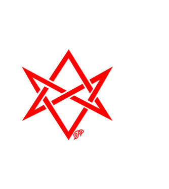 Asmodeus Démonszarv piros minta sötétkék pólón