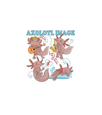 Axolotl Imázs minta fehér pólón