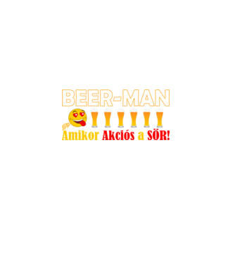 Beer Man Akció minta szürke pólón