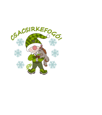 Csacsirkefogó Manó minta fehér pólón
