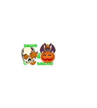 Trick or Treat Duó minta sötétkék pólón