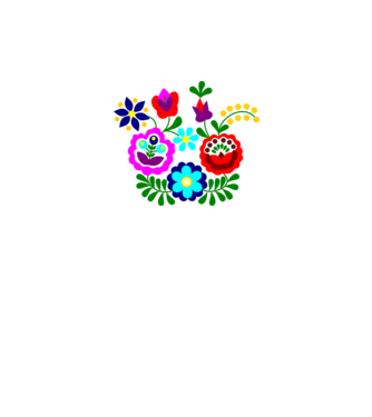 Matyó - Szentistváni virágok minta szürke pólón