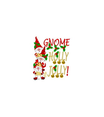 Gnome Holly Jolly minta fehér pólón