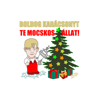 Kevin Köszöntője minta homokszín pólón