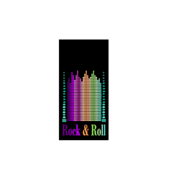 Rock and roll equalizer Telefontok minta fehér pólón